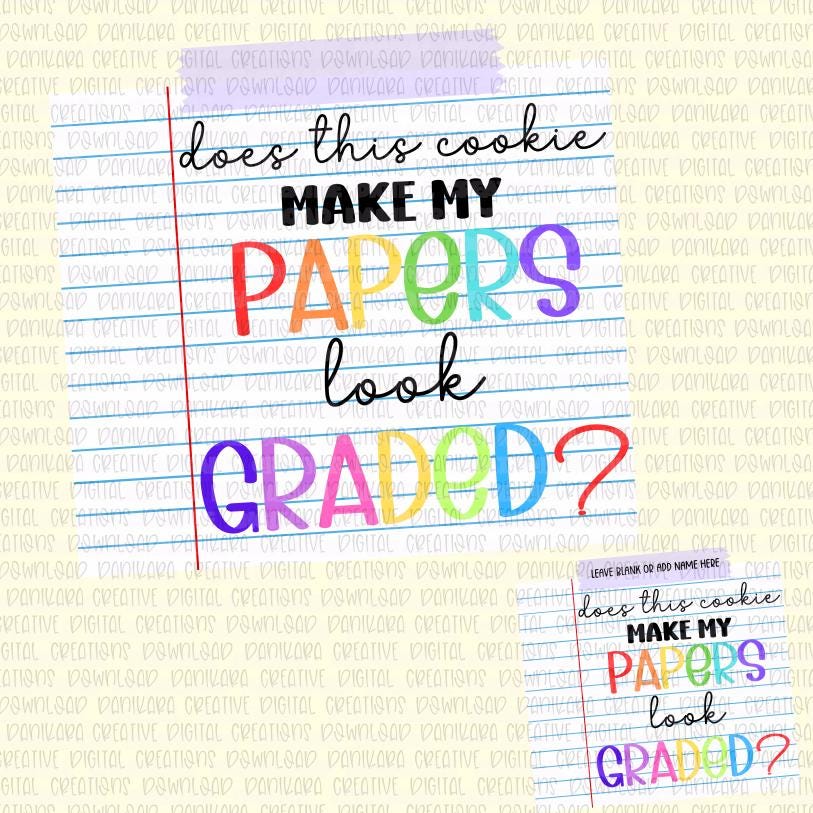 Notebook Sticky Paper Cookie Cutter & PNG, Teacher Appreciation PNG ...