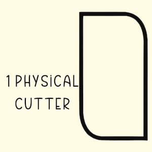 May include: A black outline of a rounded rectangle with the text "1 PHYSICAL CUTTER" below it.