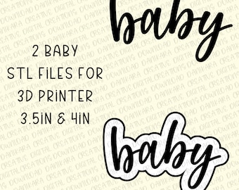 Baby Script STL, Baby word STL, Baby Cookie, Baby Cookie Cutter Stl, Baby Script, Baby STL, Baby Script