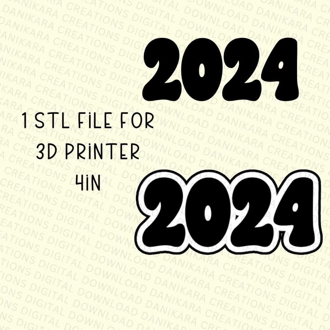 Script Lettering 2024 Stl 2024 Graduation STL, 2024 STL, Grad STLs, 2024 Grad stl, Graduation ...