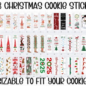 Weihnachtsplätzchen-Stäbchen PNG, Cookie-Stick PNGs, Eddie PNG, Weihnachtspng, bereit zum Drucken mit Eddie oder Edible Drucker, 63 PNG-Bilder - 900 dpi