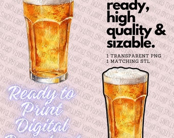 Beer Glass PNG, Beer PNG & STL, Alcohol png stl, Beer Glass stl, Cocktail Cookie Cutter, Cocktail png, Beer png stl, Beer Mug, Beer Cookie