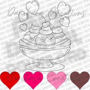 Valentine&#39;s Day Paint Your Own, Valentines Sunday Paint Your Own PNG, PYO Cookie PNG, ice cream pyo png, Paint Your Own, Valentine&#39;s Day pyo
