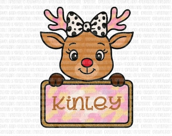 Reindeer Girl Plaque STL & PNG, Christmas Reindeer Plaque PNG, Christmas Plaque Stl with Png, Christmas png, Reindeer Girl png and stl,