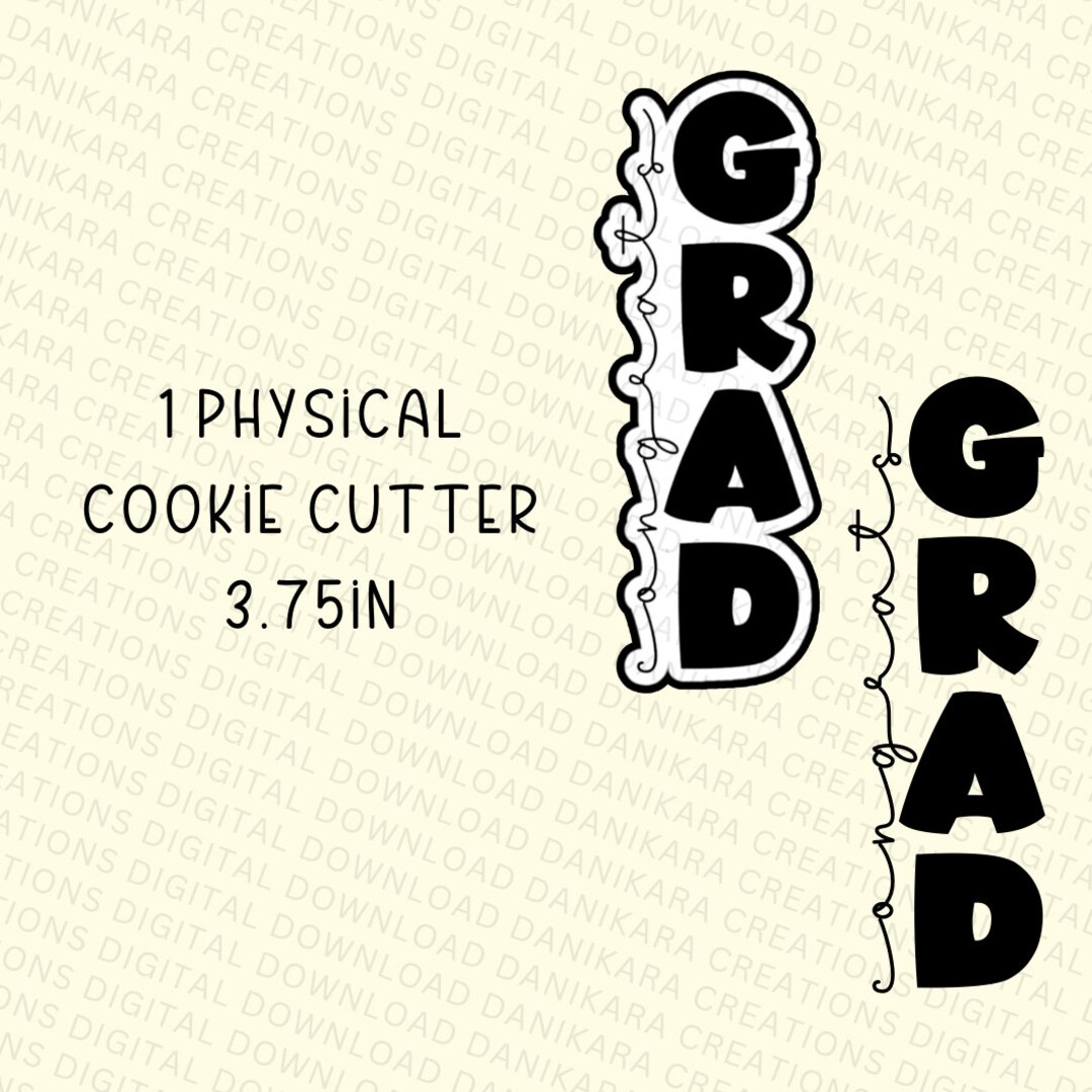 Congrats Grad Bold Physical Cookie Cutter, Graduation Cookie Cutter ...