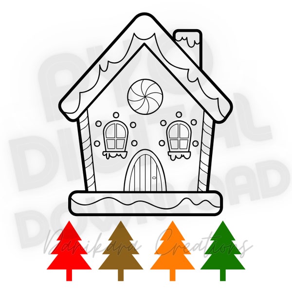 Gingerbread House Paint Your Own Cookie PNG, Christmas Paint Your Own PNG, Gingerbread House  PYO Cookie, Paint your own Gingerbread House