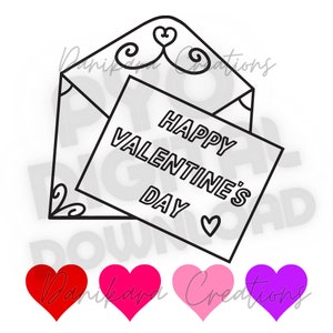 Valentine&#39;s Day Card Paint Your Own Cookie, Valentines Paint Your Own PNG, PYO Cookie PNG, pyo png, Paint Your Own Card