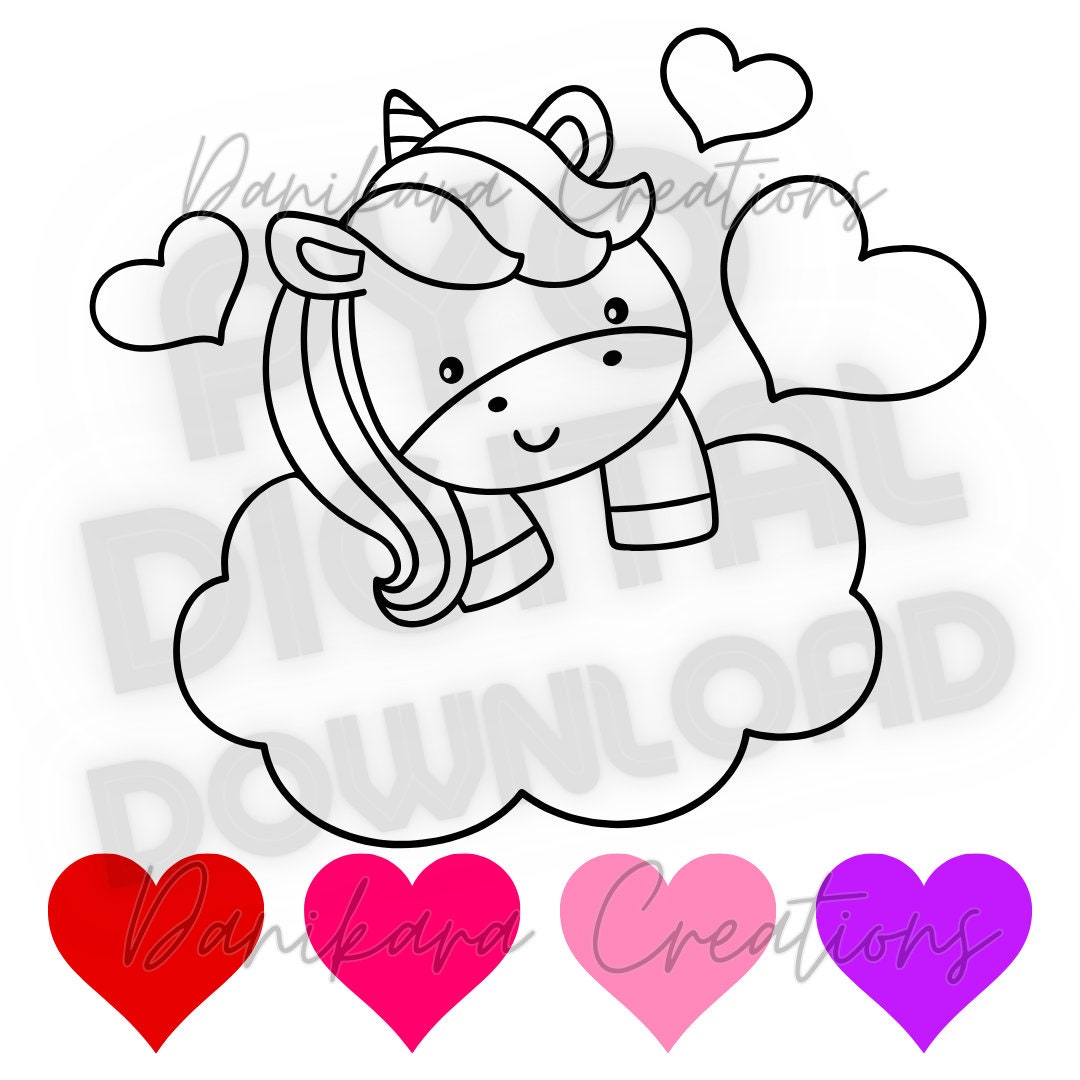 Valentine's Day Unicorn Paint Your Own Cookie, Valentines Paint Your