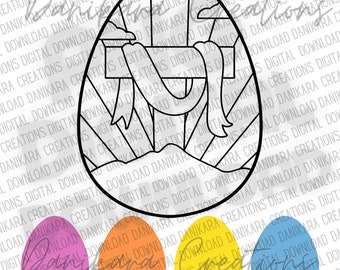 Easter Religious Paint Your Own PNG, Easter Cross Paint Your Own, PYO PNG, Easter Religious Cookie pyo png, Paint Your Own Cross, pyo