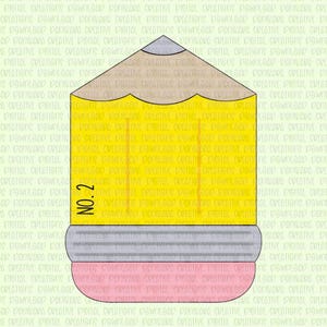 No.2 Pencil Shorty Cookie Cutter STL en png, waardering leraar png, schoolbenodigdheden met bijpassende png, potlood stl, potlood png