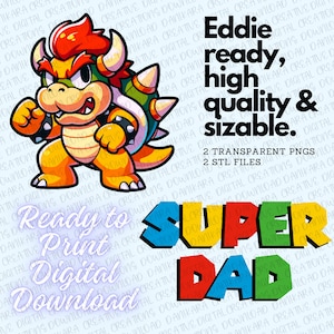Super Dad Father&#39;s Day STL & PNG Set, Father&#39;s Day Cookie STL, Super Dad Cookie Set, Father Png, Father&#39;s Day Super Dad Set STLs pNGs,