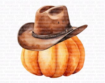 Country Pumpkin Cowboy Hat Cookie Cutter, PNG & STL (Digital Download)