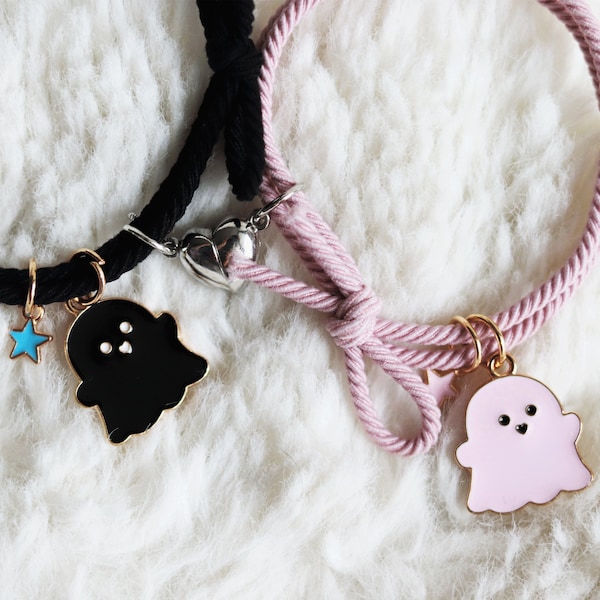 Freundschaftsarmband Set, Geist, Cute Ghost, Kawaii, Geschenk Idee, Valentinstag, Ostern, Weihnachten, Friendship Bracelets, Best Friends