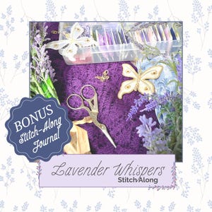 Counted Cross Stitch Along Lavender Whispers Cross Stitch Cozy Stitch-Along Pattern Spring Summer Embroidery Pattern | Instant Download