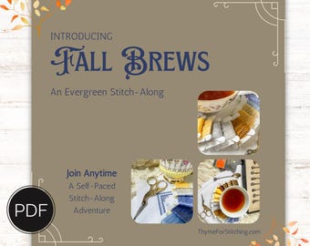 Fall Brews Stitch-Along | Cozy Autumn Cross Stitch Pattern with Recipes & Journal | Start Anytime