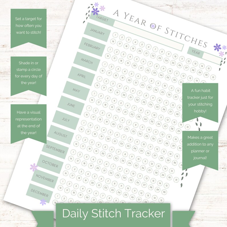 Cross Stitch Stitch Tracker, Cross Stitch Journal Printable Pdfs for ...