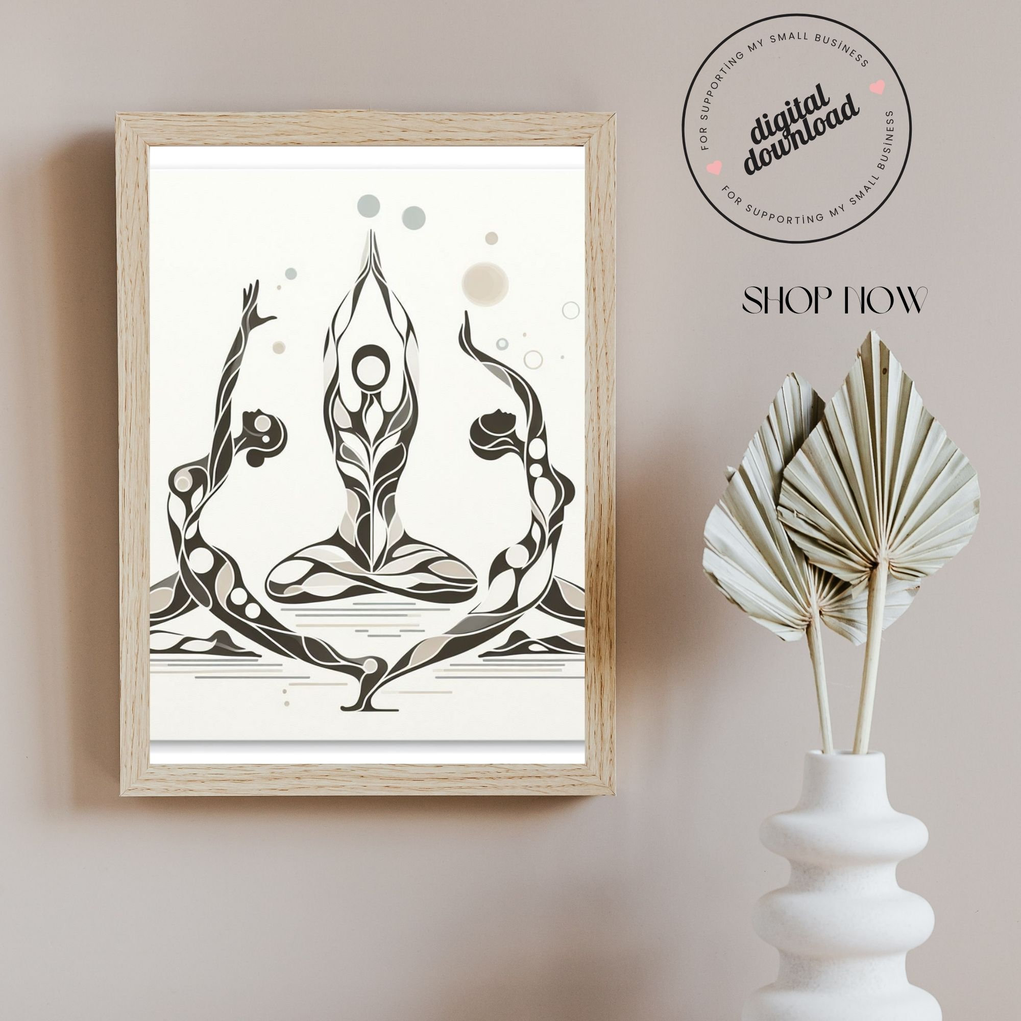 Yoga Wall Art, Yoga Poster, Yoga Poses Digital Art, Yoga Poses Wall ...