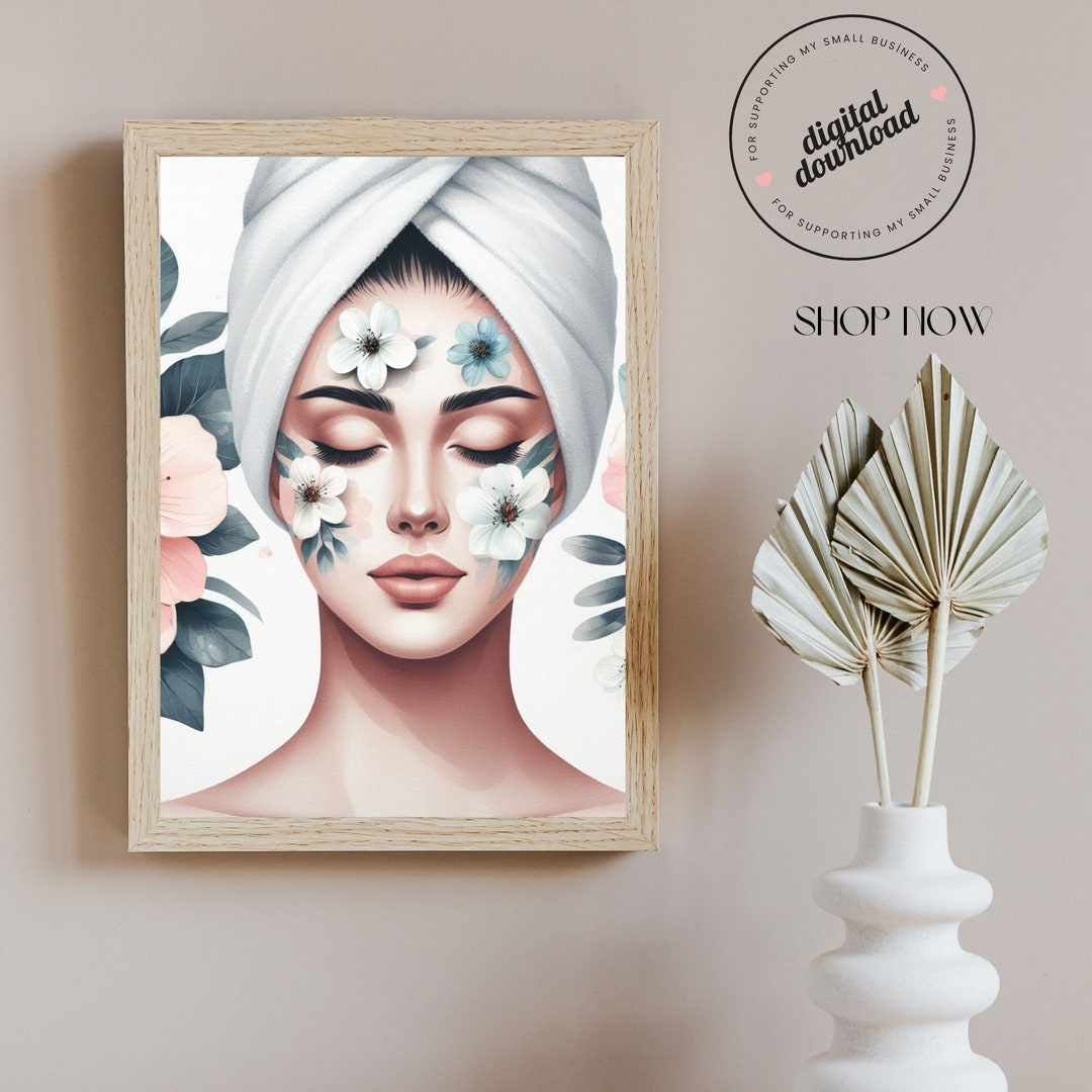 Spa Wall Decor, Spa Decoration, Beauty Salon Printable, Skincare Poster