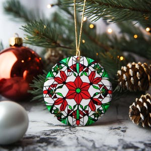 Holiday Ceramic Ornament Mistletoe