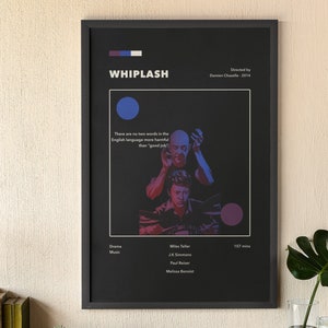 Whiplash Movie Poster Digital Download | Minimalist Movie Poster | Wall Art Print | Movie Print | Gift Idea for Movie Lovers