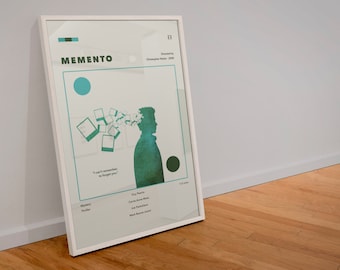Memento Poster | Minimalist Movie Poster | Aesthetic Movie Poster | Wall Art Print | Housewarming Gift | Poster Gift