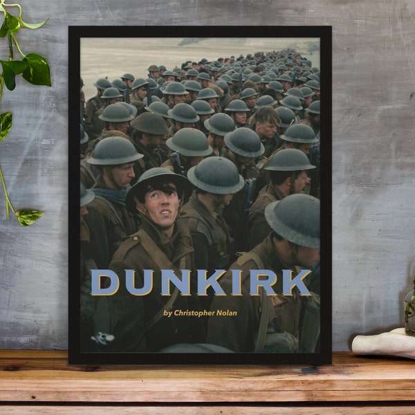 Dunkirk Movie Poster Digital Download, Minimalist Movie Print, Movie Wall Art, Printable Wall Art , Movie Print, Gift Idea