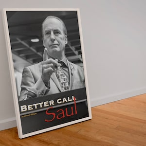 Póster de la película Better Call Saul / Impresión de la serie de TV / Póster para regalo / Arte mural de películas / Descarga digital / Arte mural minimalista