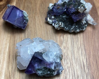 3 pcs. Fluorite from Yaogangxian