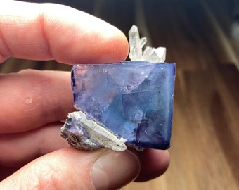 Fluorite with Quartz from Yaogangxian, China