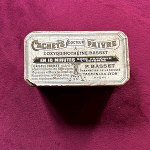French Vintage Pharmacy Medicine Box 1920s