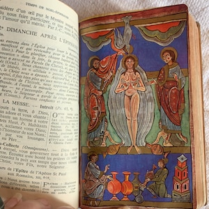 Frans vintage katholieke gebedenboek Missel.