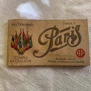 Antique Postcard Booklet of Paris 1900s