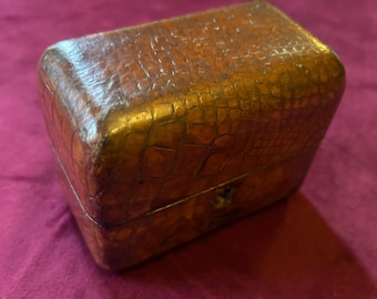 French Vintage Leather Covered Box