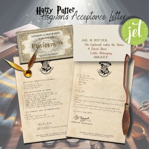 Authentic Personalized Wizard Acceptance Letter Christmas Gift H Potter Gifts H Potter Lover Gifts Birthday Gift Wizarding World Letter zdjęcie 1