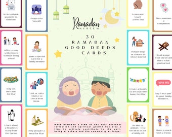 Ramadan Good Deeds Cards, Ramadan Gifts, Kids Good Deeds, Ramadan Kids Activities, Printable Prayer Cards, Muslim Activity, Dua Cards
