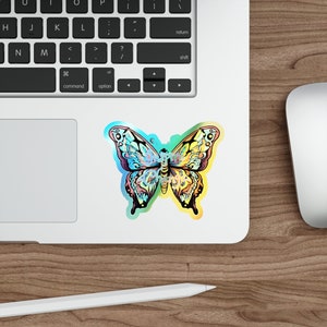 Inspire Change Butterfly Holographic Sticker - Laptop Car Decal