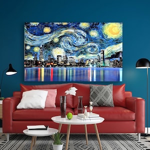Starry Night, Vincent Van Gogh,  Van Gogh Painting, Van Gogh Print, The Starry Night Print, Vintage Art, Poster Art, Impressionism Wall Art