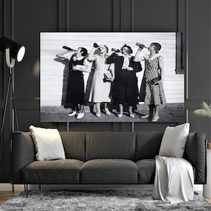 Women Drinking Beer, Bar Wall Art, Prohibition Wall Art, Beer Protest, Black and White Art, Vintage Wall Art, Bar Wall Decor, Funny Wall Art