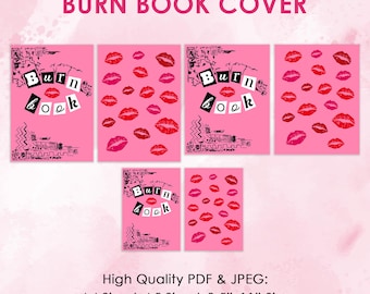 Portada imprimible de Burn Book, pdf, jpeg, DESCARGA INMEDIATA