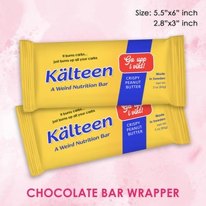 Kalteen Bar Wrap, Mean Girls Themaparty, Schokolade Riegel Wrapper, DIY, Gefälligkeiten, Geburtstag Party Dekoration, bedruckbar, INSTANT DOWNLOAD