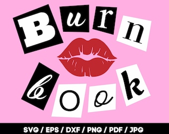 Fuente Burn Book, letras + números + símbolos, svg, png