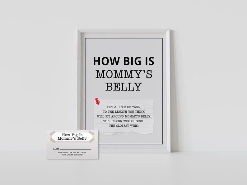 How Big is Mommy's Belly, the Office Theme Baby Shower Game, Gender ...