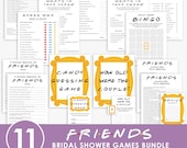 Friends bridal shower game, BUNDLE, Friends theme bridal shower activity pack, fillable + printable, INSTANT DOWNLOAD