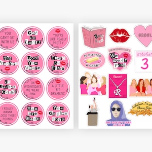 Mean Girls Thema Cupcake Topper, INSTANT DOWNLOAD