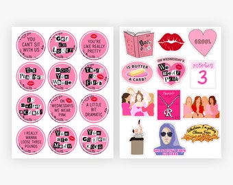 Adornos para cupcakes imprimibles con el tema de Mean Girls, DESCARGA INMEDIATA