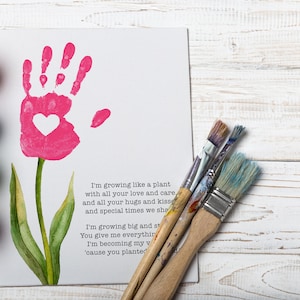 Mother's Day Flower Handprint Art Poem, DIY, Kids Craft, Card, Gift for ...