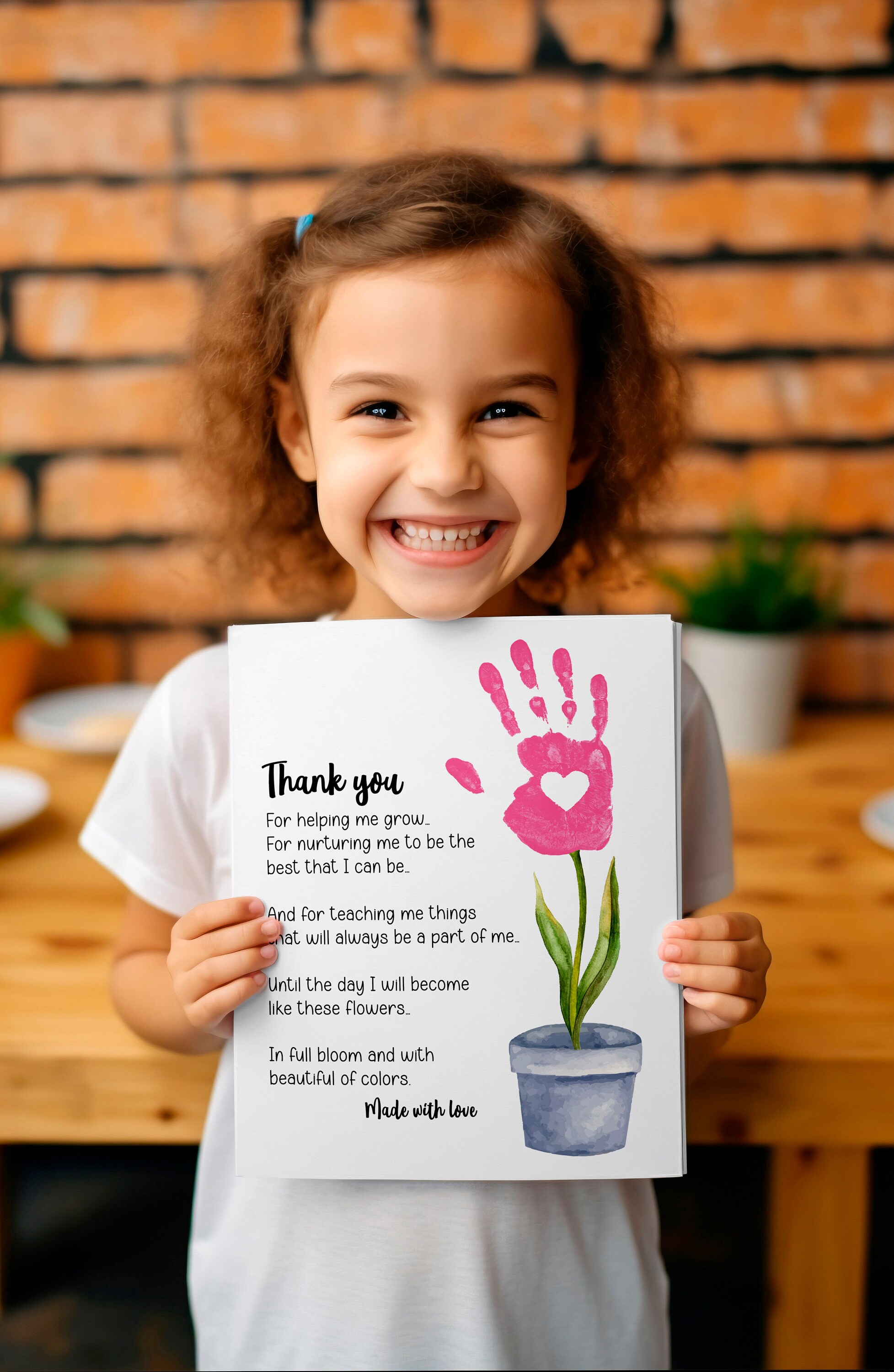 Teacher Appreciation Handprint Art, DIY, Teacher Thank You Gift, End of ...