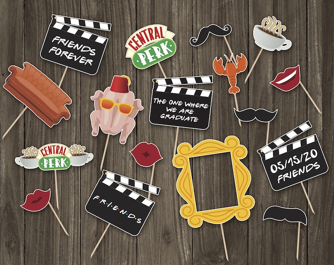 Friends Theme Photo Booth AND Props - Etsy