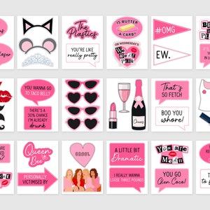 Mean Girls Props, mean girls theme party decor, photo booth props, mean girls birthday | bachelorette, DIY, printable, INSTANT DOWNLOAD image 2