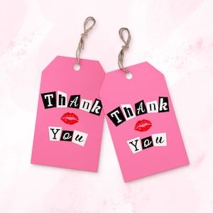 Bedanktags, Mean Girls-themafeest, gunsttag, boekthema branden, gunsttags, afdrukbaar, INSTANT DOWNLOAD